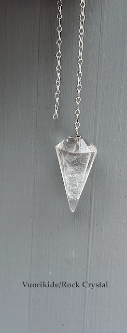 Vuorikide heiluri /Rock Crystal pendulum /Pendule en cristal de roche