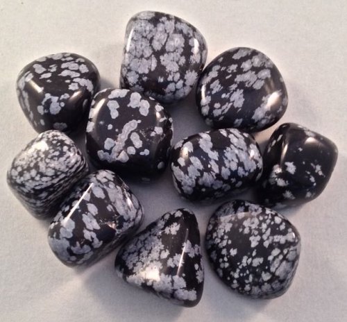 Lumihiutaleobsidiaani / Snowflake Obsidian / Obsidienne flocon de neige M